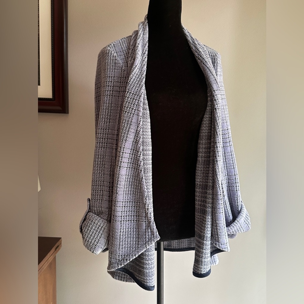 Soft Surroundings Textured Lavender Gray Blazer - Picture 4 of 7